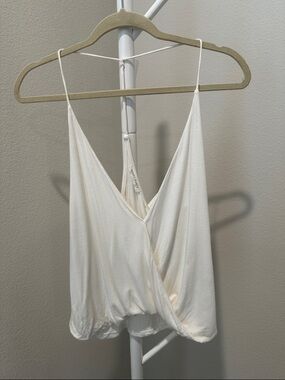 Honey Punch Cream Draped V-Neck Camisole